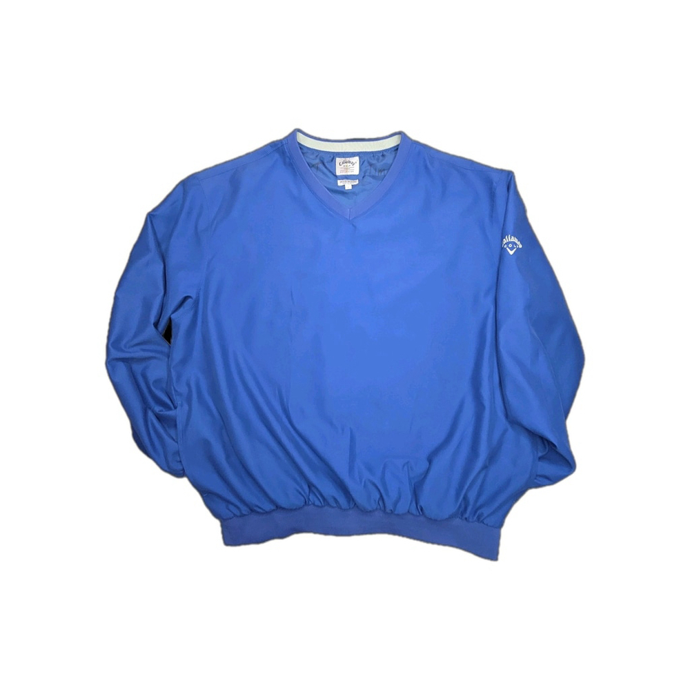 Callaway Golf Men’s Blue V-Neck Pullover Windbreaker Jacket Size XL Lightweight